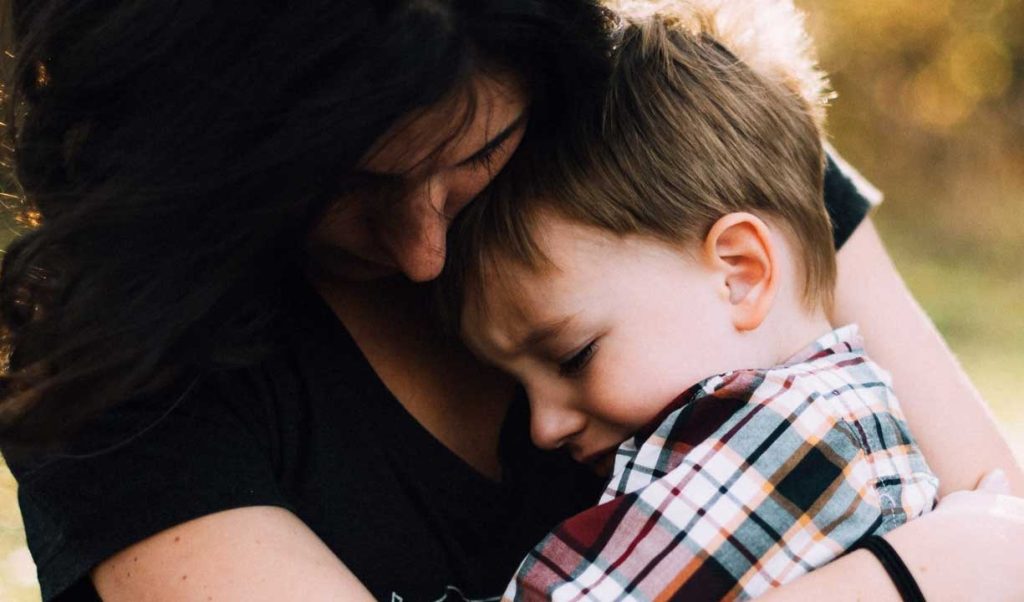 When there is loss: mother consoling sad child